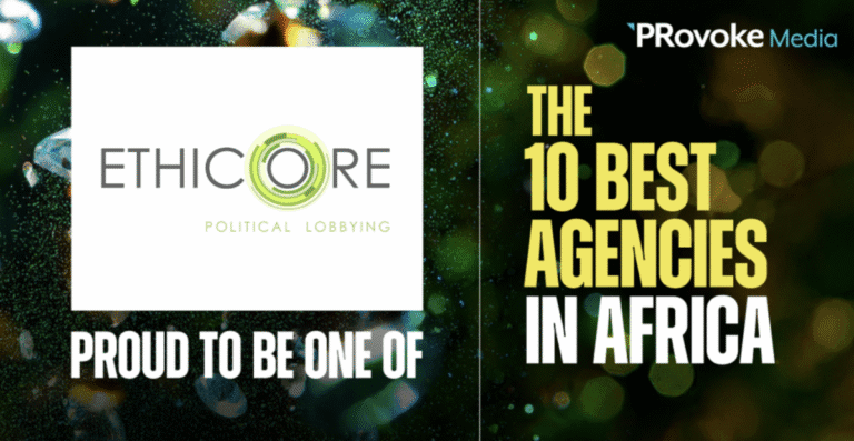 ETHICORE classée dans le Top 10 africain pour les affaires gouvernementales et publiques