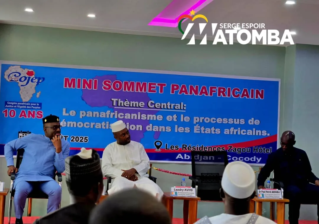 Mini-sommet panafricain en Côte d&rsquo;Ivoire : Matomba Serge Espoir défend l&rsquo;unité et l&rsquo;indépendance de l&rsquo;Afrique