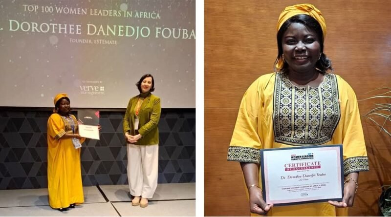 Dorothée Danedjo Fouba a reçu un prix d'excellence lors de l'Africa Women Leaders Summit